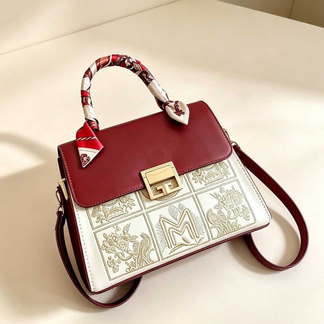 Embroidery Flap Handbag DIY Kit – Retro Handmade Crossbody Bag Making Kit - MyStitchBag Hover Image