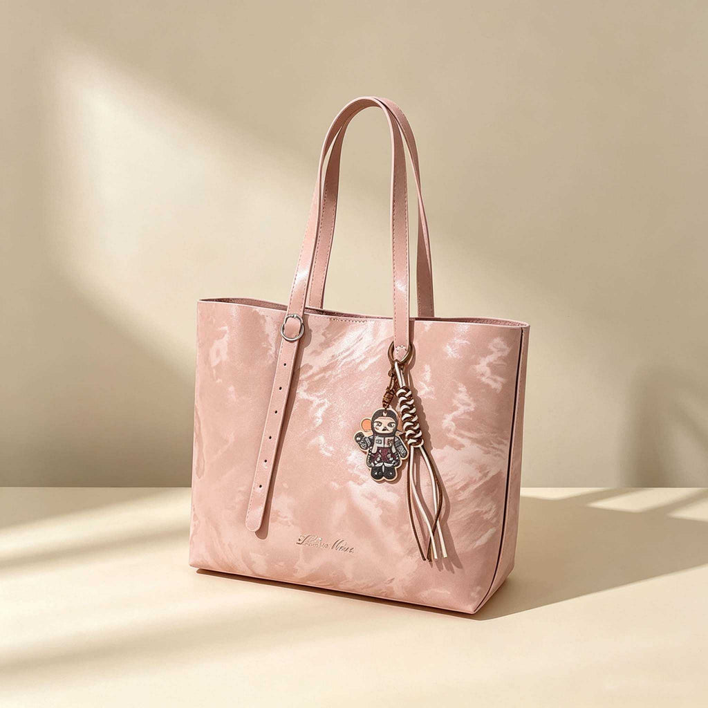 DIY Pink Marble Texture Tote Bag Kit | Handmade Shoulder Bag Material Pack - MyStitchBag