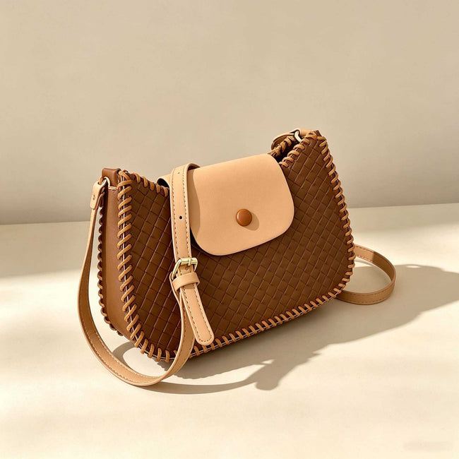 DIY Woven Saddle Crossbody Bag Kit | Handmade Shoulder Bag Material Pack - MyStitchBag Hover Image