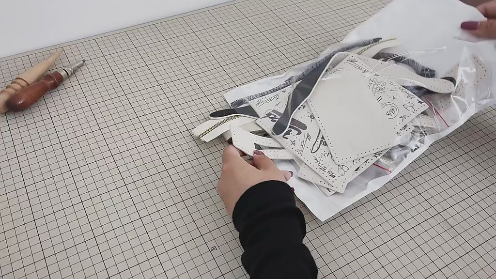 DIY Graffiti Print Mini Boston Bag Kit | Handmade Crossbody Material Pack