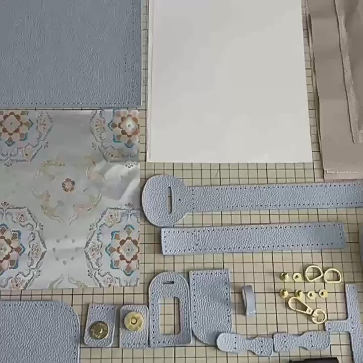 Song Brocade Bucket Bag DIY Kit – Unique Fabric Handbag Making Kit for Women