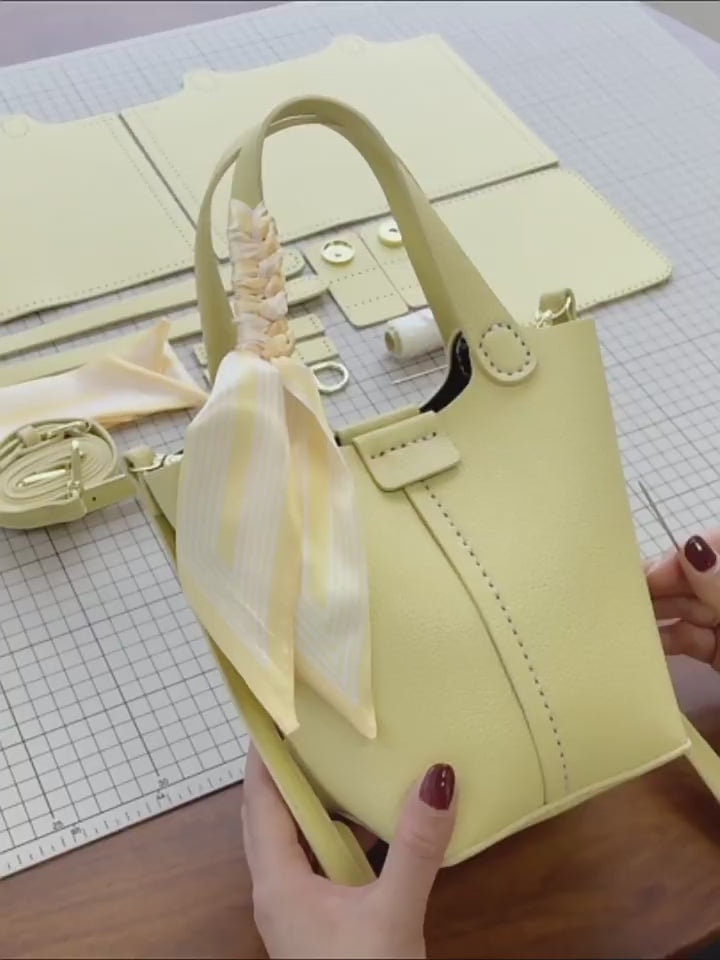 Retro Basket Bucket Bag DIY Kit – Handmade Shoulder Bag Making Experience
