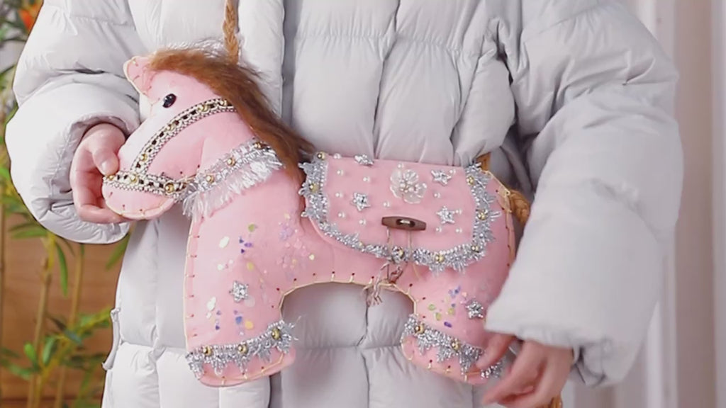 DIY Cute Cartoon Horse Crossbody Bag Kit | Handmade Bag Material Pack